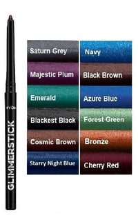 2 x Avon Glimmerstick Eyeliner Twist Up - No Need To Sharpen (Starry Night (Blue))