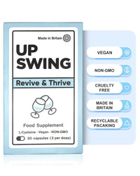 Upswing Vitamin C B12, L-Cysteine HCL Provides Glutathione, Vitamins B1, B2, B3, B6, B12, Folic Acid Biotin, Post-Social Recovery, Healthier Morning, Food Supplement Vegan Capsules-30 Starter Pack
