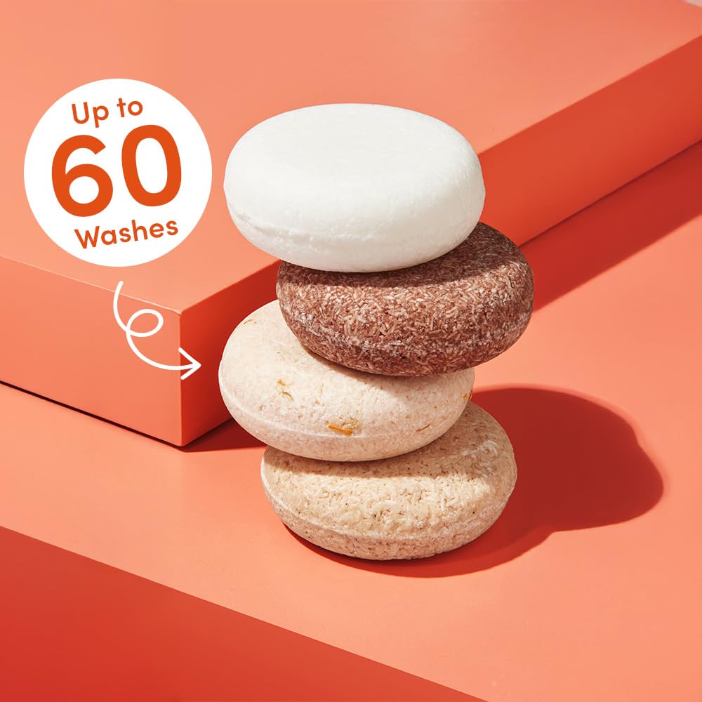 grüum Brightening Shampoo Bar 50g - Solid Shampoo Bars for Hair Up to 60 Washes - Plastic Free Vegan Bar for Men & Women - Paraben Free Rich Lathering Bars for Colour Treated Hairs