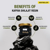 Kapiva Himalayan Shilajit Resin | 100% Pure, Natural & Ayurvedic |250mg Per Serving | 85+ Trace Minerals & Fulvic Acid | Energy & Stamina Booster – 40g