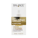 Balance Active Formula Gold + Vegan Collagen Firming Serum - Luxurious Glow with Gold, Youthful Skin Tightening, Lightweight & Non-Greasy, Proven Results - 30ml