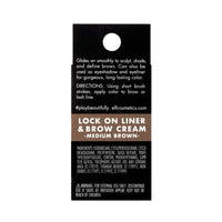 e.l.f. Lock On Liner And Brow Cream, Lines Eyes & Defines Eyebrows, Medium Brown, 0.19 Oz (5g)