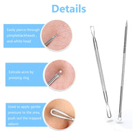 DFsucces Blackhead Remover Comedone Extractor, 2 PCS, Silver