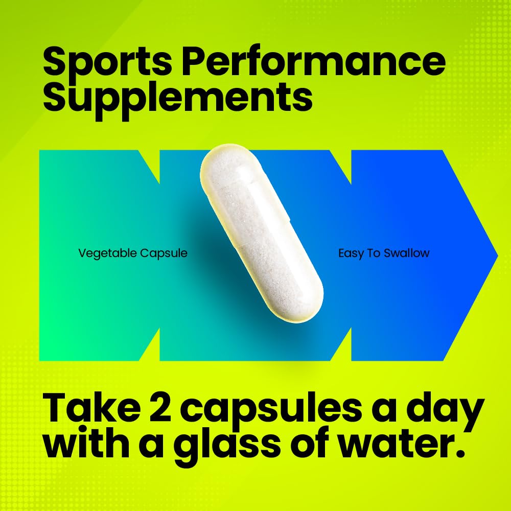 Glycine 1000mg Well-Being Supplements | Build More Muscle, Improve Exercise Performance, Support Brain Health | 1-Month Supply | 60 Vegan Capsules | Fitimins