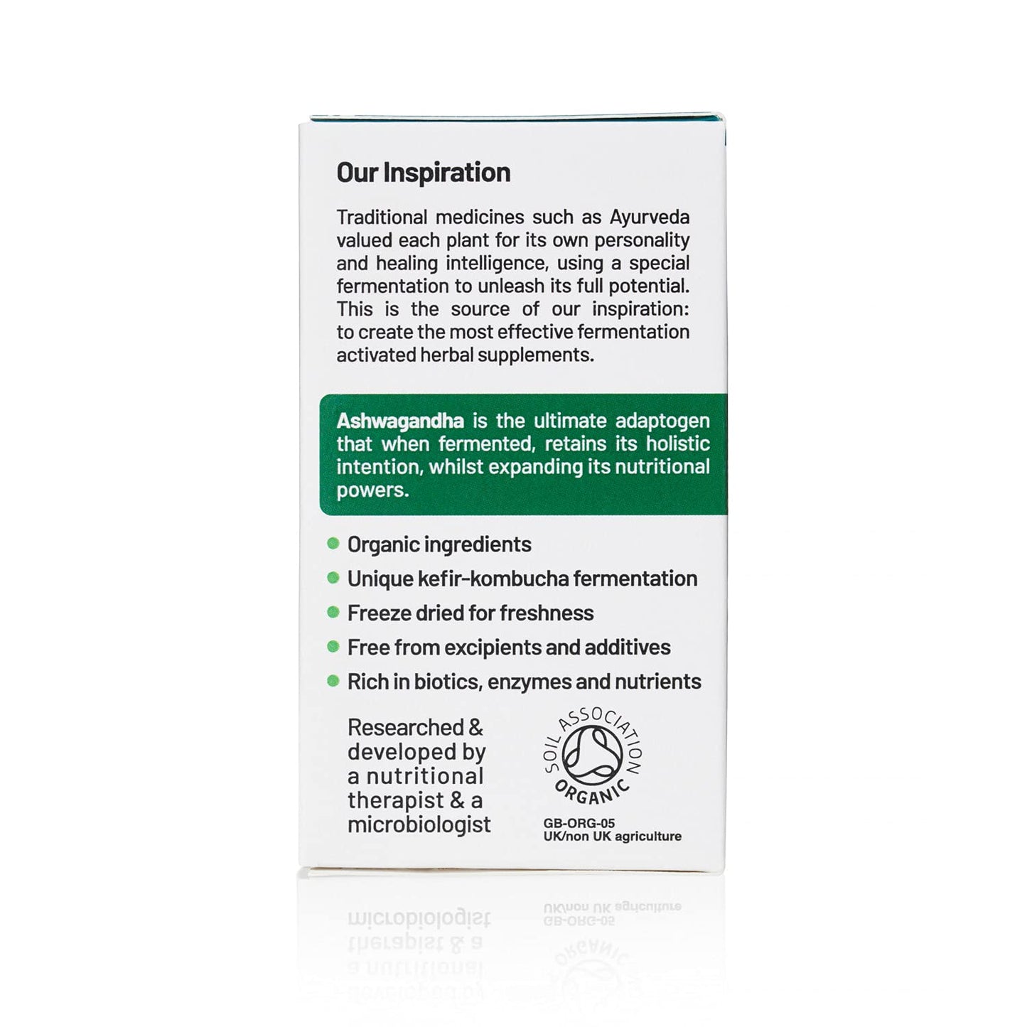 Living Nutrition Organic Fermented Ashwagandha (60 Capsules) | Support Sleep and Stress Reduction | 600mg Fermented Ashwagandha per Serving