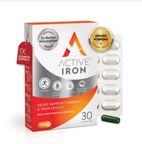 Solvotrin Active Iron Supplement 14 mg – Helps Support Iron & Energy Levels – Gentle, Non-Constipating, Highly Absorbed – 30 Capsules, 1 Month Supply