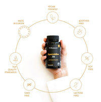 Spermidine, 2mg per Capsule with Vitamin B1 and Zinc | 180 Wheat Germ Extract Capsules | Mitochondrial Rescue, Immune System and Cell Renewal | Vegan, Additives Free | Zenement