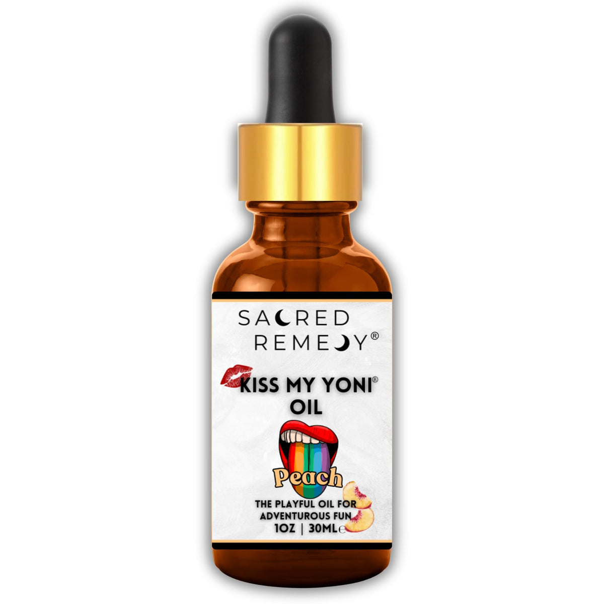 Kiss My Yoni Oil Peach Premium Body Lotion Rub. Non-Sticky, 30ml, Massage Oil. Vegan, Natural, Organic, Non-Toxic.