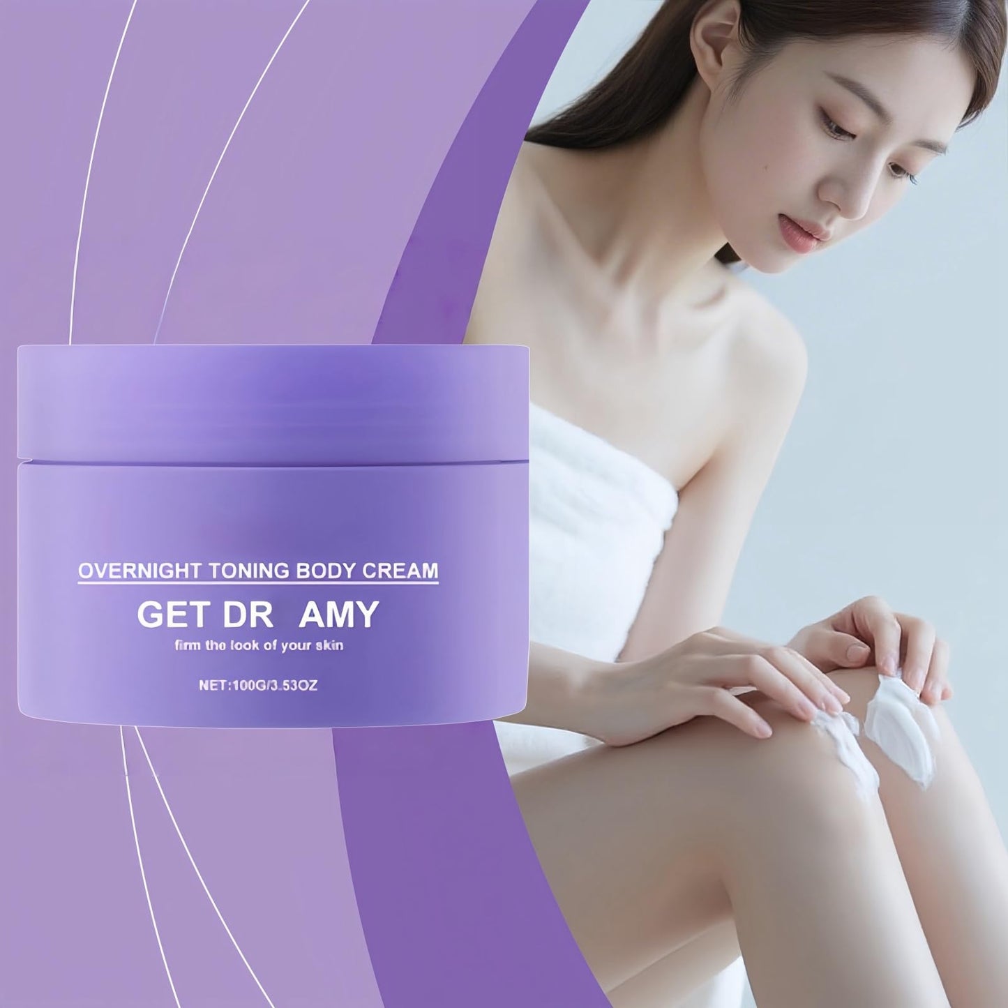 Ruojiar Get Dre/amy Overnight Toning Whip,Anti-wrinkle Skin Tightening Cream,Overnight Body Toning Cream,Smooths While You Sleep,Helps Target the Appearance of Loose Skin on the Body,Moisturizing,Easy to Use