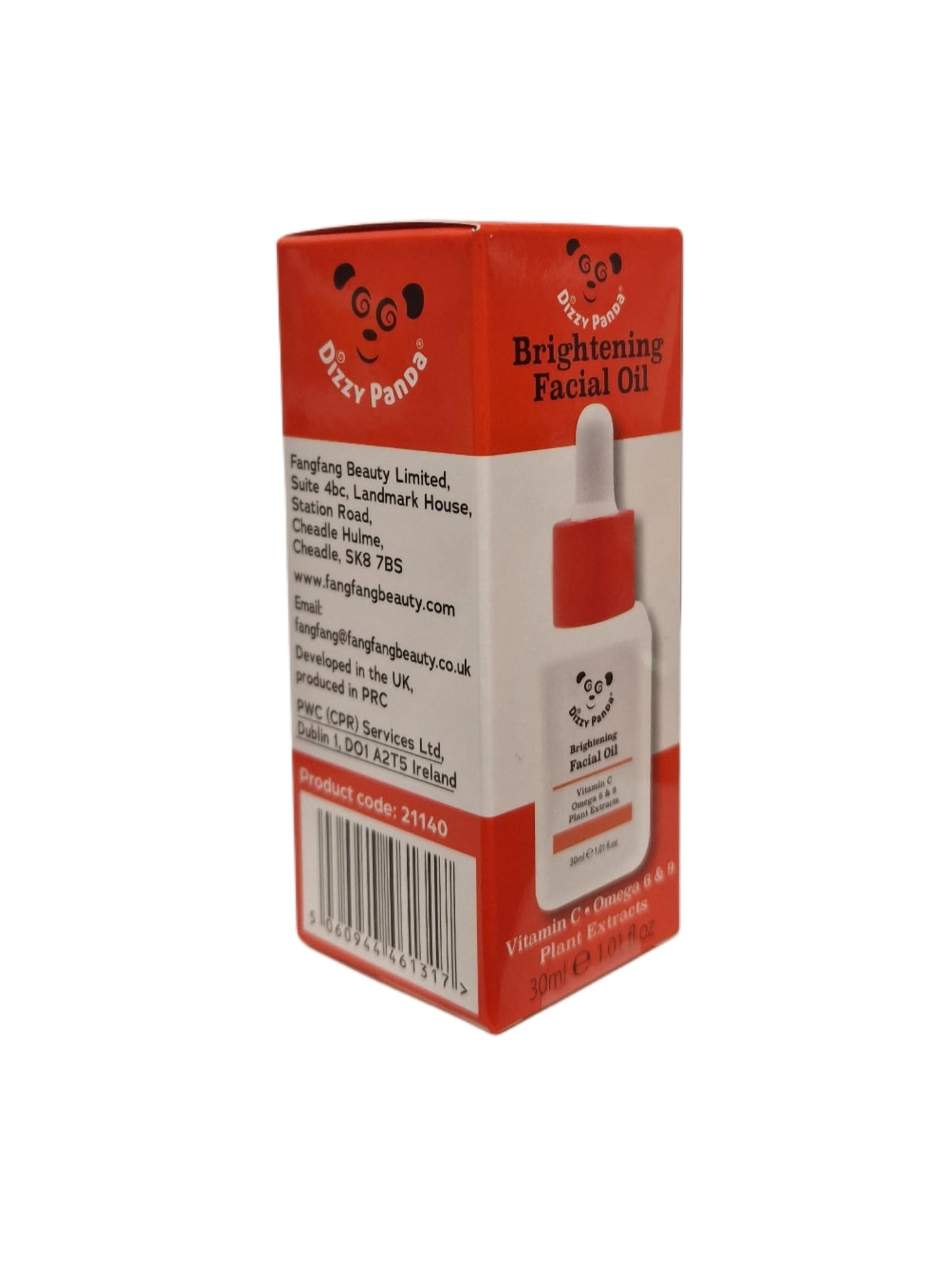 Dizzy Panda Brightening Facial Oil | Vitamin C, Omega 6 & 9, Plant Extracts | 30ml (1.01 fl oz)