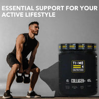 Time 4 Nutrition Time 4 Collagen + 45 Servings – Pure Hydrolysed Collagen Powder for Women & Men, MSM, Silica from Bamboo & Vitamin C – Collagen Protein Powder for Joint Care, Bones, Hair, Nails, Skin & Wrinkles