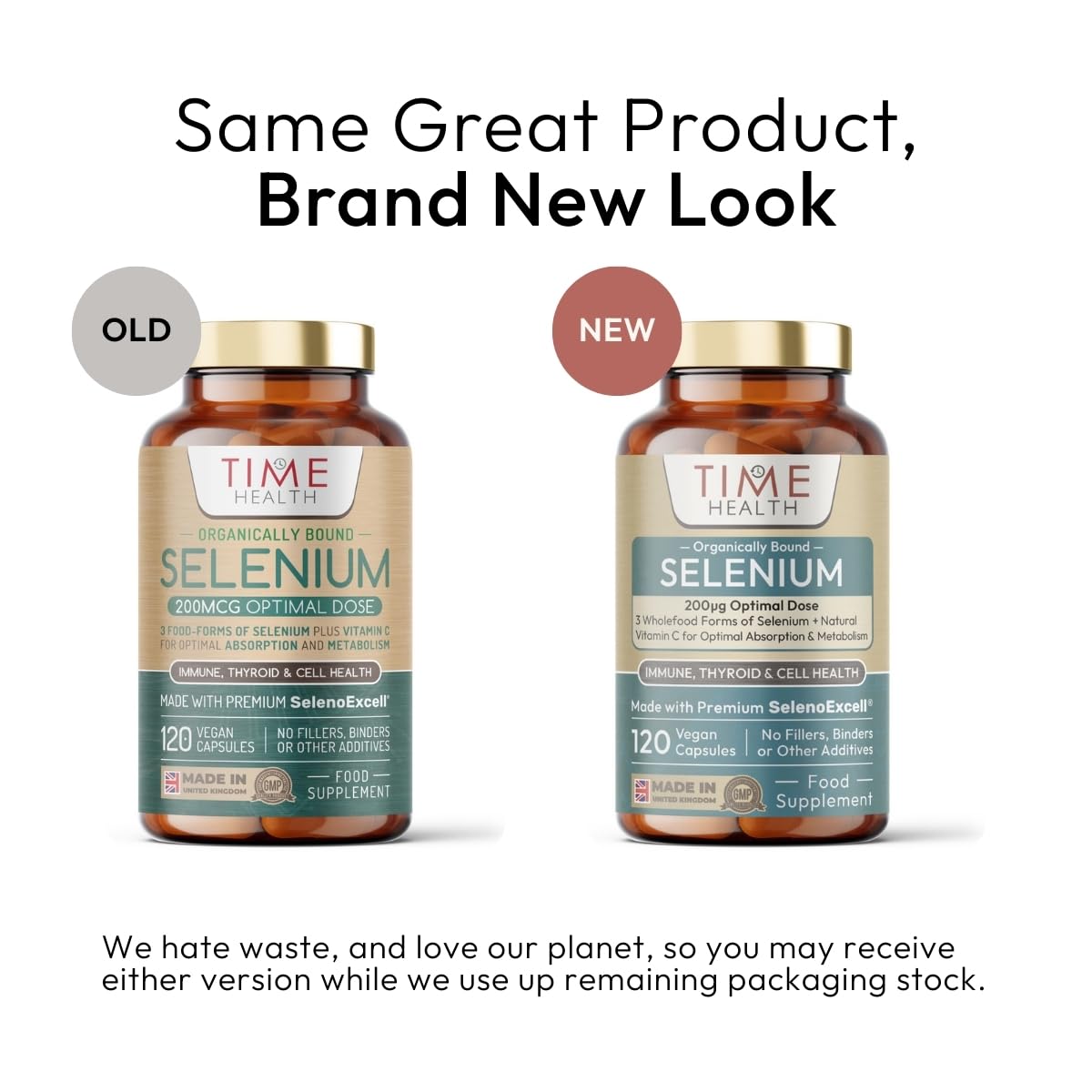 Time Health Selenium 200mcg - Maximum Absorption Organically Bound & Food-Form Tri-Selenium Complex - Clinically Studied - Immune, Cell & Thyroid Function - UK Made - GMP - No Additives