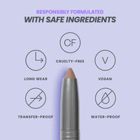 Wonderskin IYKYK Eyeshadow Stick - Longwear Eye Shadow Sticks, Budge-Proof and Waterproof Matte Eyeshadow Stick with Built-in Sharpener (Mink)