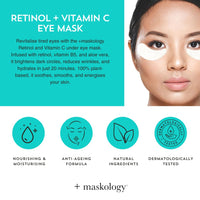 MASKOLOGY Maskology Retinol + Vitamin C Professional Under Eye Mask 3 Applications