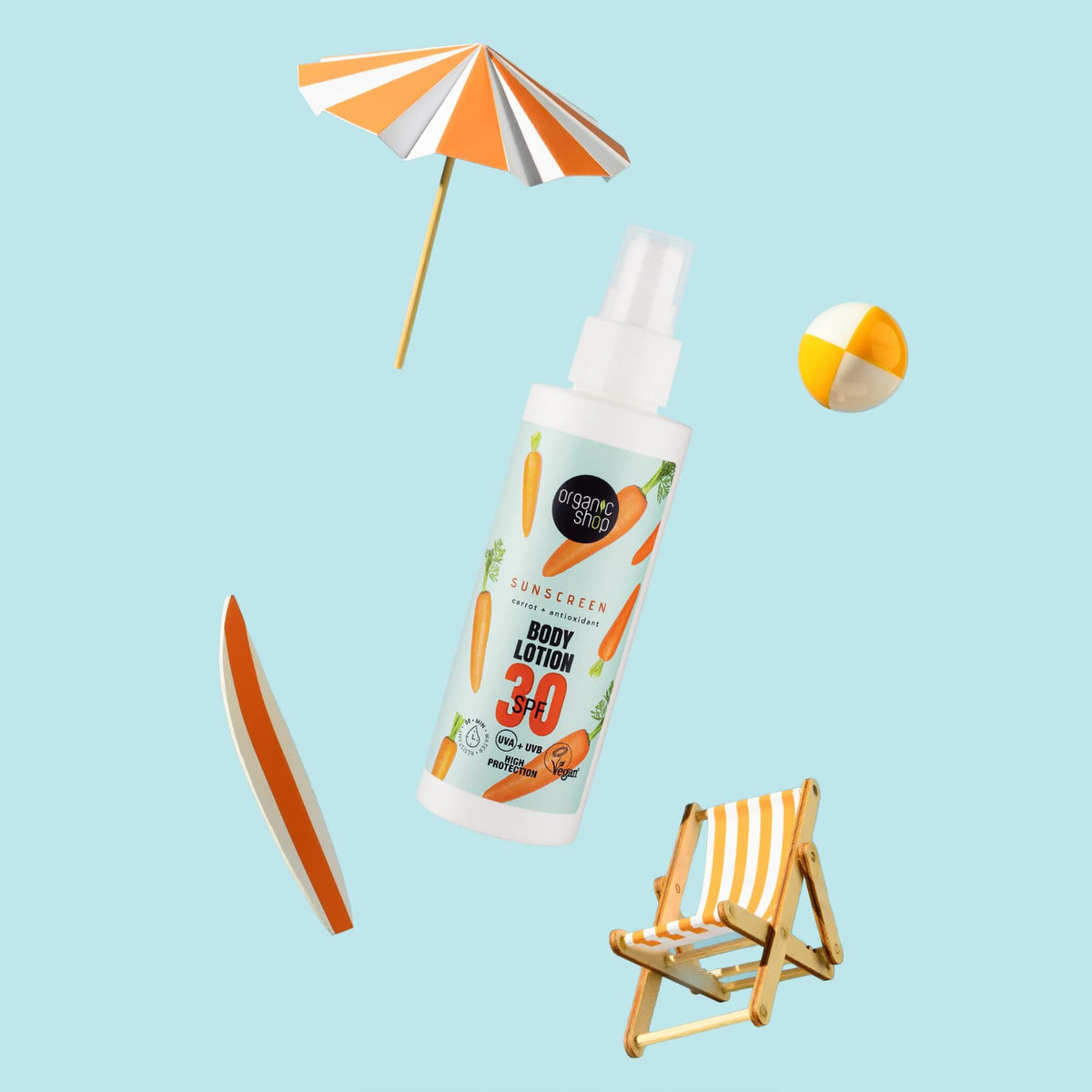 Organic Shop Sunscreen Body Lotion 30 SPF (150ml)