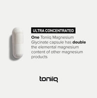 Toniiq 3000mg High Strength Magnesium Glycinate Supplements - 20% Purified to Contain 600mg of Elemental Magnesium