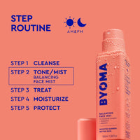 BYOMA Balancing Face Mist (100ml) pH Balanced Face Toner with Ceramides, Probiotics and Allantoin - Alcohol Free Toner Spray - Balance, Soothe and Refresh Throughout the Day