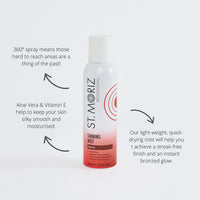 ST. MORIZ St Moriz Professional Instant Tanning Mist in Medium | Fast Drying Vegan Fake Tan Mist with Aloe Vera & Vitamin E | For Streak Free Medium Bronzed Glow | Dermatologically Tested & Cruelty Free | 200ml