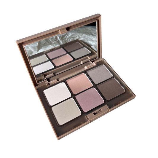 EveBeaty Nude Eyeshadow Palette - 6 Matte and Shimmer Shades for Smokey and Bronze Eye Makeup