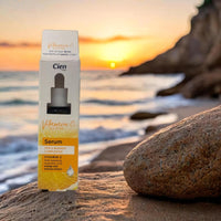 Cien Vitamin C Glow Serum - 98.8% Natural Ingredients, Hydrating with Hyaluronic Acid, Orange & Acerola Extract for Radiant Complexion