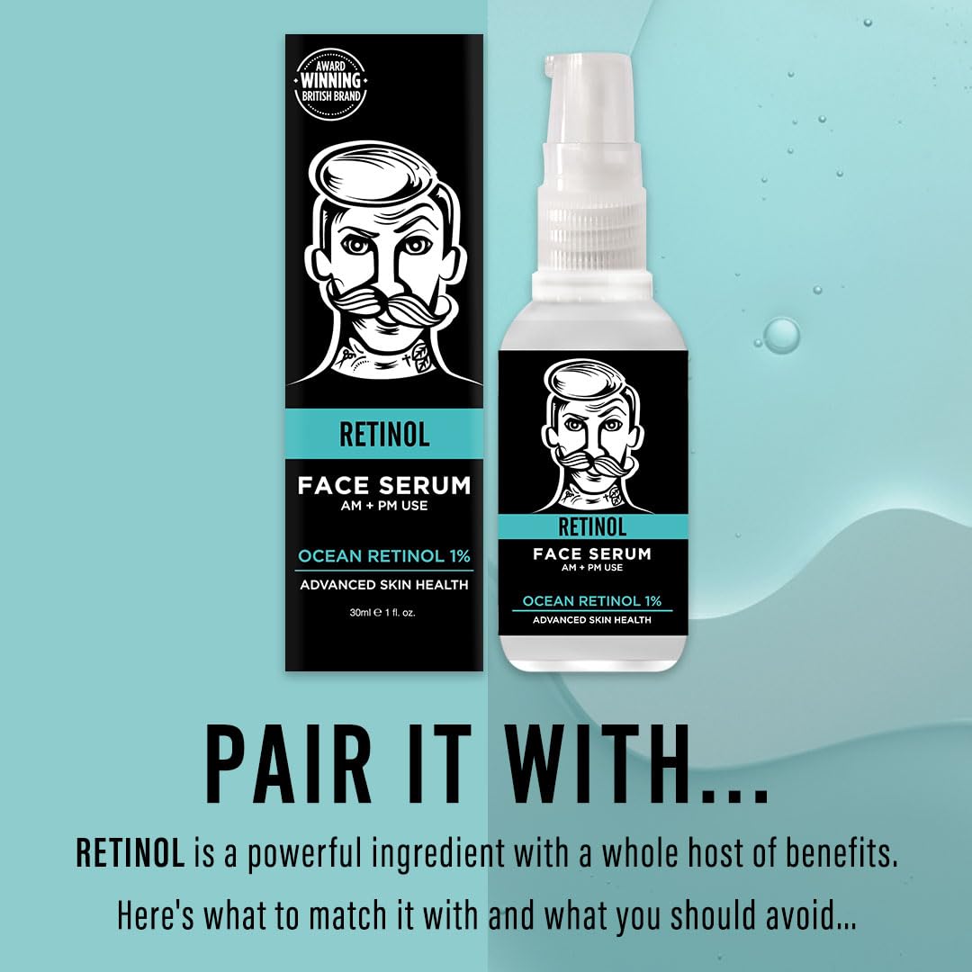 BARBER PRO RETINOL SERUM | Overnight Serum | Mens Face Cream | Face Moisturiser & Antioxidant | Mens Skincare