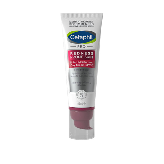 Cetaphil PRO Tinted Moisturising Day Cream SPF 30, 50ml, Face Sun Cream For Sensitive & Redness Prone Skin, Vegan Friendly