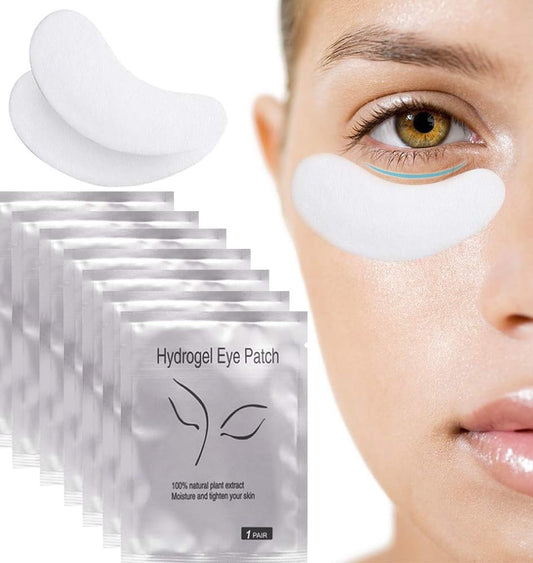 Chargenyang 50 Pair Under Eye Gel Pads Eyelash Extension Pads Lint Free DIY False Eyelash Lash Extension Eye Gel Patches Pack (50 Pair)