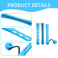 strrng 60 Pcs Perm Rods, 0.35 Inch No Damage Perming Rods, Small Blue Perm Rollers, Reusable Portable Perms Curlers, Perming Kit for Women & Men Natural Hairs Long Short Hairs Styling Tool.(Blue)