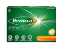Berocca Energy Effervescent Tablets Including B Vitamins, Magnesium & Zinc - Vitamin C - Support Energy Release & Immune System* - 60 Tablets - Orange Flavour