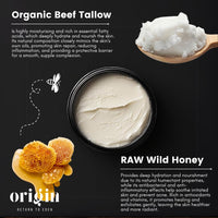 Generic Whipped tallow honey balm. Honey balm and Tallow Skin Care. Barrier skin food for dry skin, acne, eczema, rosacea, menopause. Body lotion, hand and face cream. For adults and baby. All skin types