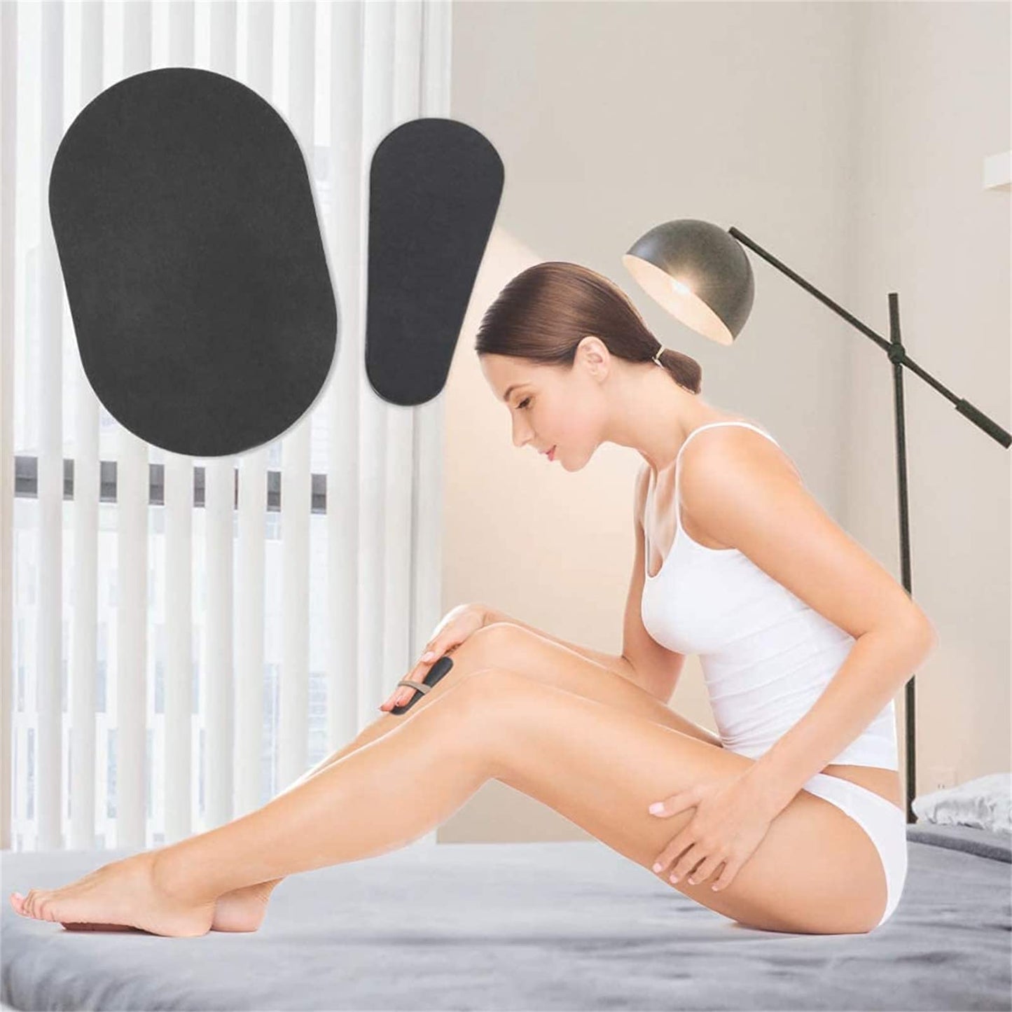Tiuimk Set 80pcs Hair Removal Exfoliating Pads Smooth Legs Skin Arm Face Hair Remover Away