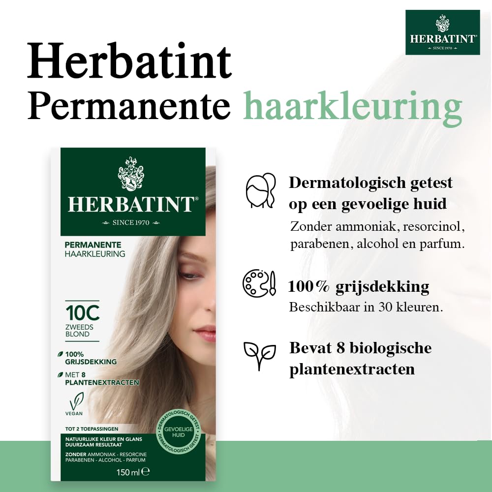 Herbatint | Hair Dye 10C Swedish Blonde