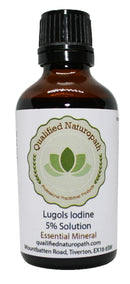 Qualified Naturopath - Professional Practitioner Products Lugols Iodine Solution 5% - 50ml - with Dripper/Dropper Top
