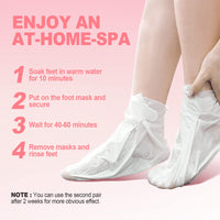Foot Peel Mask, 3 Pack JVR Feet Exfoliating Mask, Moisturizing Socks, Footskin Care for Callus, Restoring Cracked Heel Dead, Dry, Hard Skin, Baby Soft Smooth Touch (Rose)