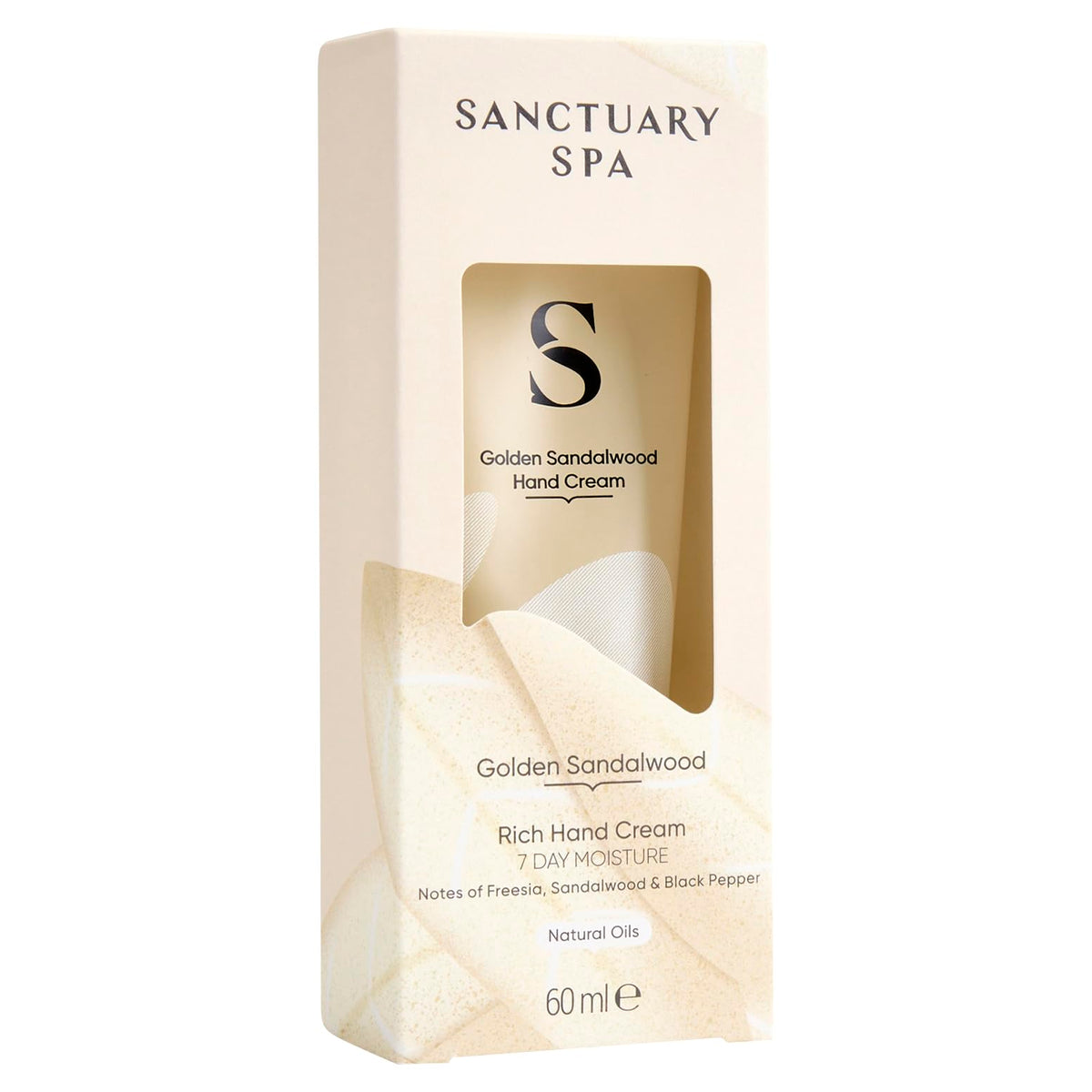 SANCTUARY Sanctuary Spa Golden Sandalwood Rich Hand Cream, Moisturiser, Body Cream, Vegan and Cruelty Free 60ml