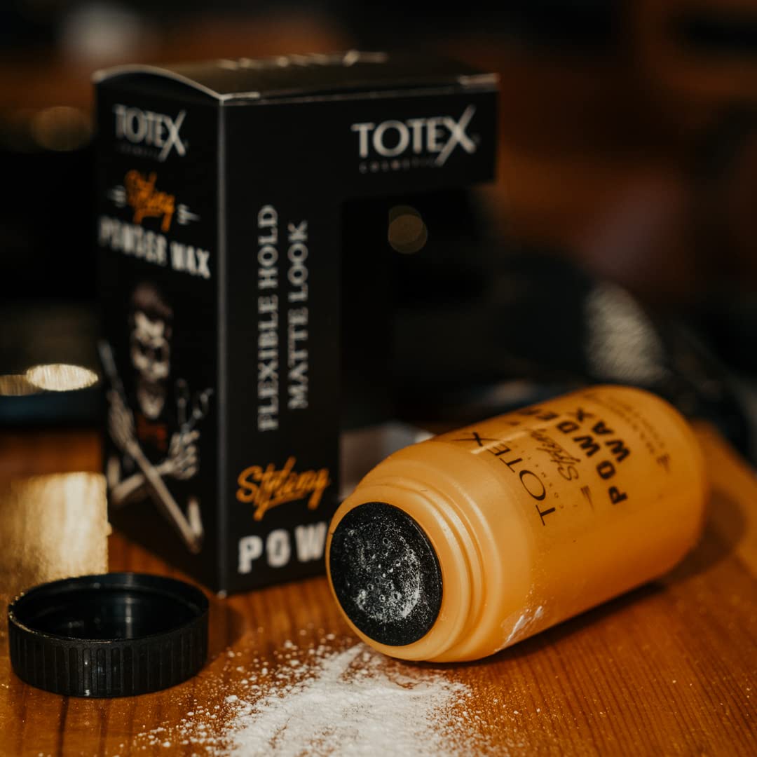 Totex Hair Styling Matte Powder Wax 20g + Wide Tooth Hair Styling Comb No2 Black | Volumizing Texturising Dust Powder | Strong Hold | Matte Finish | For Men & Women Hair & Beard Styling