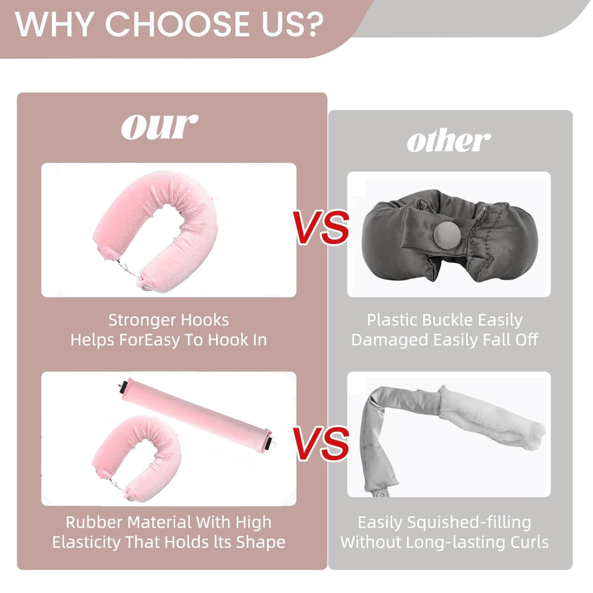 JBLJDWD 9 Pcs Heatless Blowout Rods, Heatless Curling Rod, Easy to Use Blowout Rods No Damage to Hair Heatless Curls for Curl Rods Women Long Hair Styling Tools for All Hair Pink