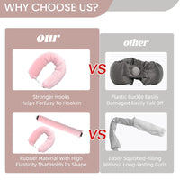 JBLJDWD 9 Pcs Heatless Blowout Rods, Heatless Curling Rod, Easy to Use Blowout Rods No Damage to Hair Heatless Curls for Curl Rods Women Long Hair Styling Tools for All Hair Pink