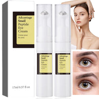 Ruojiar 2PCS Snail Peptide Energetic Eye Roll,Dark Circles Under Eye Treatment Women,Hydrating Snail Peptide Eye Cream,Eye Cream Anti-Aging,Under Eye Cream for Dark Circles and Puffy Eyes,Firming Eye Cream