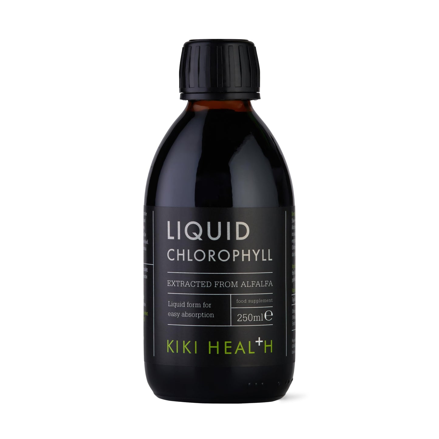 KIKI HEALTH KIKI Health - Liquid Chlorophyll, Extracted from Alfalfa - 100mg Chlorophyll Extract Per Serving - Natural Internal Deodoriser - 100% Natural Ingredients - Vegan Friendly - 250ml