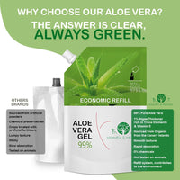 B.O.T cosmetic & wellness Aloe vera gel 100 pure 8.8 fl oz After sun Gel moisturiser After shave Face care Hair gel Wax aftercare Natural Organic Soothing Aloe Canary Islands