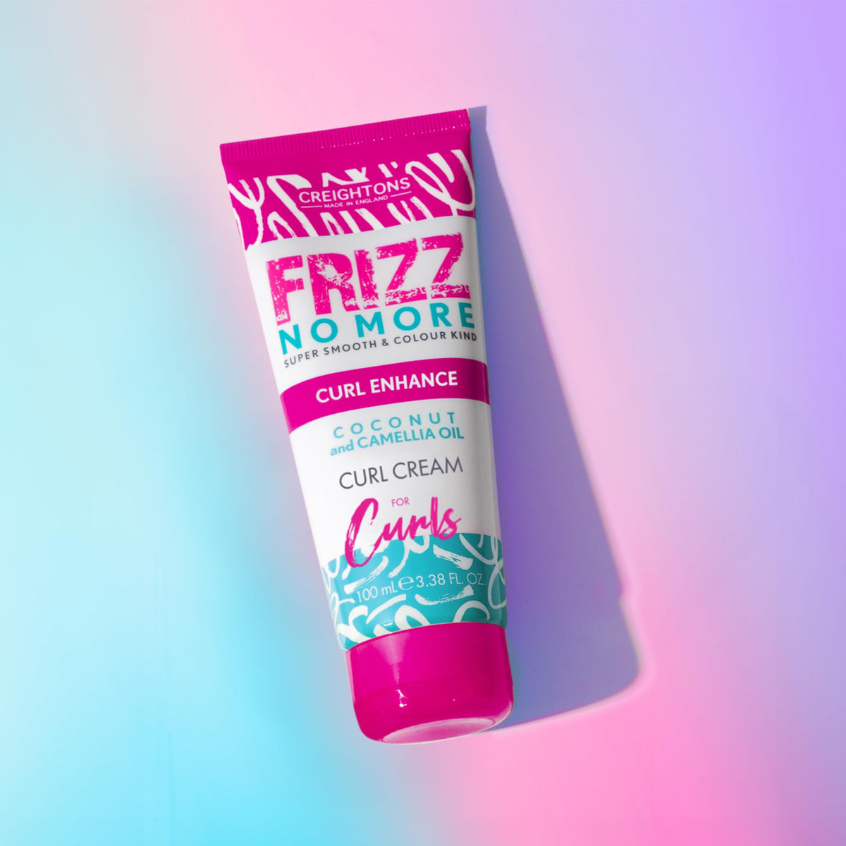 Creightons Frizz No More Curl Enhance Curl Cream 100ml – Reduces Frizz, Defines Curls & Adds Glossy Shine with Coconut & Camellia Oil | Humidity Defence, Colour-Kind, All Hair Types
