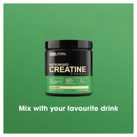 Optimum Nutrition Micronised Creatine Monohydrate Powder – 3 g of Pure Creatine per Serving to Support Performance During High‑Intensity Training – Unflavoured Pre and Post Workout Supplement – 187 g