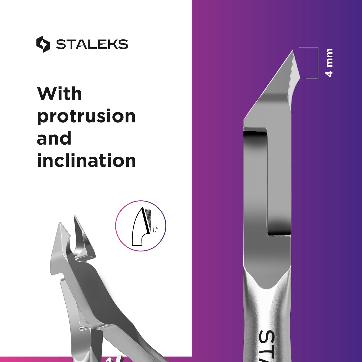 STALEKS PRO Smart 31 Quarter Jaw 4mm Professional Cuticle Nippers- Pack of 1 pcs - Model NS-31-4