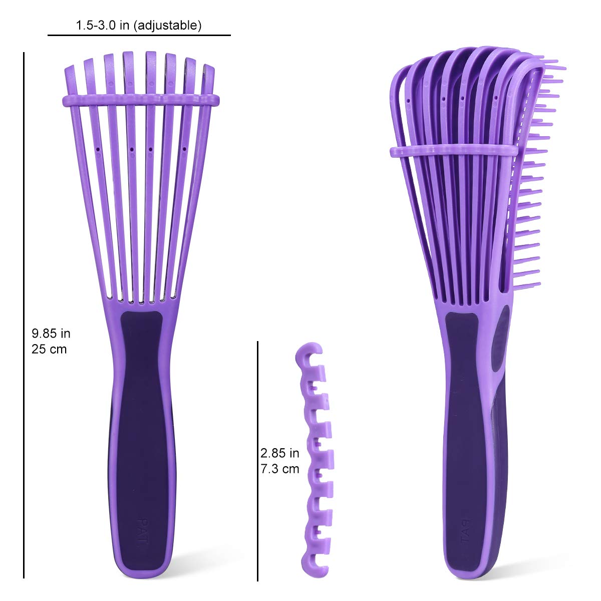 BESTOOL Detangling Brush for Black Natural Hair, Detangler Brush for Natural Black Hair Curly Hair Afro 3/4abc Texture, Faster and Easier Detangle Wet or Dry Hair with No Pain (Purple)