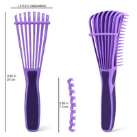 BESTOOL Detangling Brush for Black Natural Hair, Detangler Brush for Natural Black Hair Curly Hair Afro 3/4abc Texture, Faster and Easier Detangle Wet or Dry Hair with No Pain (Purple)