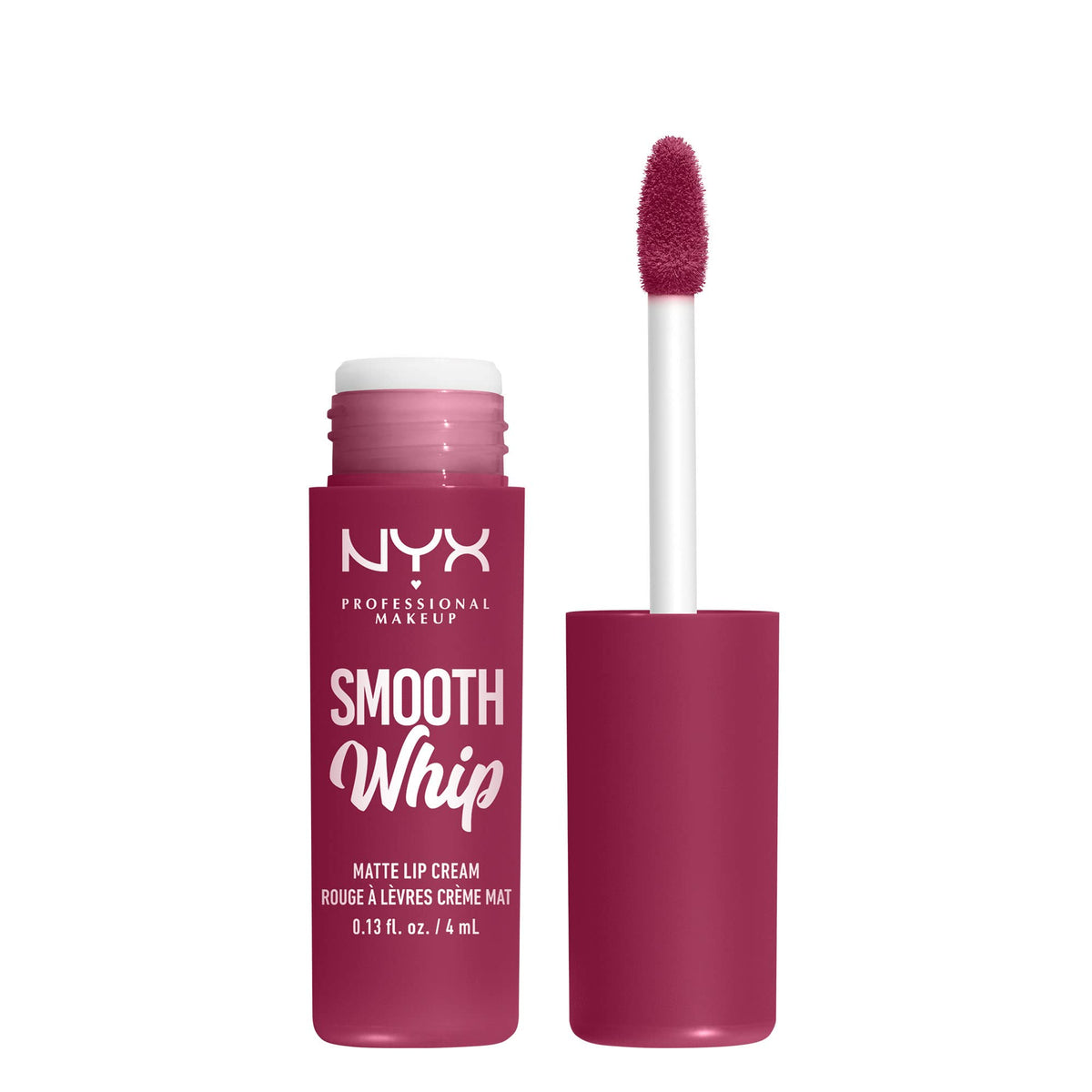 NYX PROFESSIONAL MAKEUP NYX Professional Makeup Liquid Lipstick, Matte Lip Cream, Ultra-Vibrant Shades, With Shea & Cocoa Butter, Smooth Whip, Shade: Fuzzy Slippers, Pack of 1