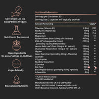 Zen & Me | Sleep and Stress Aid Supplement with Ashwagandha, Lavender, Vitamin B6, Magnesium, Chamomile | 60 Vegan Capsules | Natural Ingredients by Verity Labs