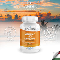 BANDINI Bandini® Liposomal Vitamin C 1000mg | 180 Capsules | High Strength Ascorbic Acid, High Absorption & Bioavailability | Immunity, Energy, Skin Support - Boosts Collagen & Reduces Fatigue | Vegan