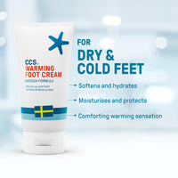CCS Warming Foot Cream 150 ml - Moisturise and Soften Dry Skin and Cold Feet with a warming sensation